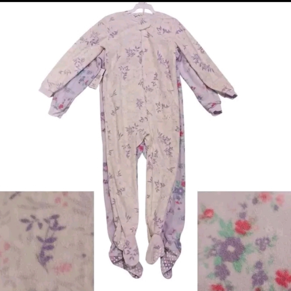 Jessica Simpson 2-PC Fleece Footed Pajama Romper Onesies